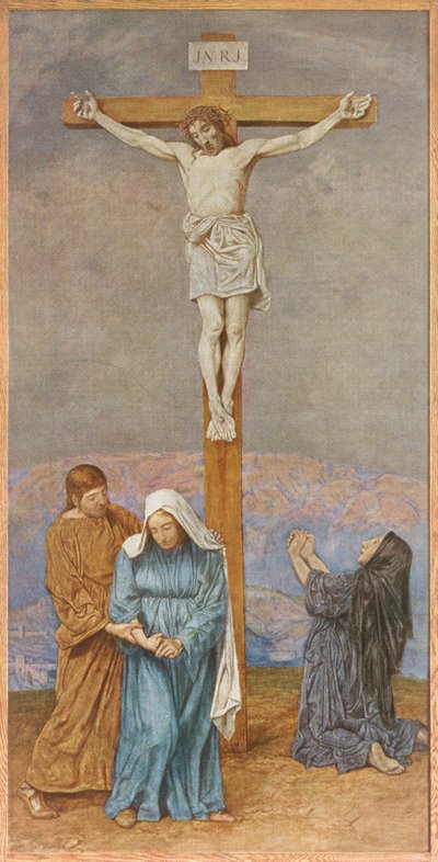 La crocifissione, illustrazione da Festkalender pubblicato a Lipsia c.1910 da Hans Thoma